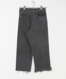 fringe denim PT-BLACK