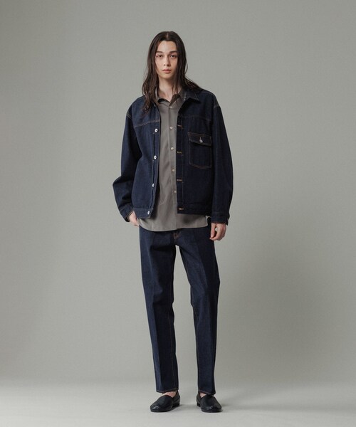 ADAM ET ROPE'(アダムエロペ)の「スリム テーパード デニムパンツ(デニムパンツ・メンズ・ブラック系/ネイビー・L/M/S)」の21枚目の写真