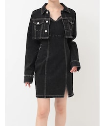 EATME | BACKレースアップデニムワンピセット(ワンピース)