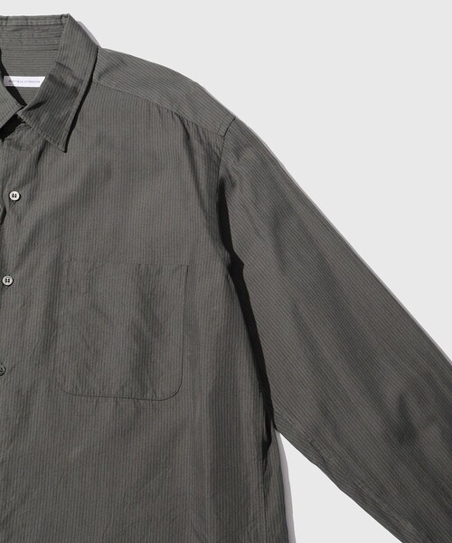 ADAM ET ROPE'(アダムエロペ)の「【KAPTAIN SUNSHINE/キャプテンサンシャイン】Regular Collar Shirt STRIPE(シャツ/ブラウス・メンズ・スミクロ/ダークブラウン・2/3/4)」の10枚目の写真