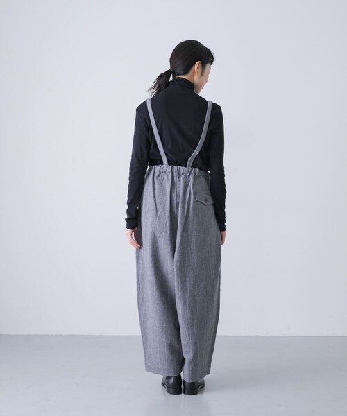 かぐれ（カグレ）の「HAVERSACK　C/Lピンストライプサロペットパンツ（サロペット/オーバーオール・レディース・Top grey・0）」の3枚目の写真