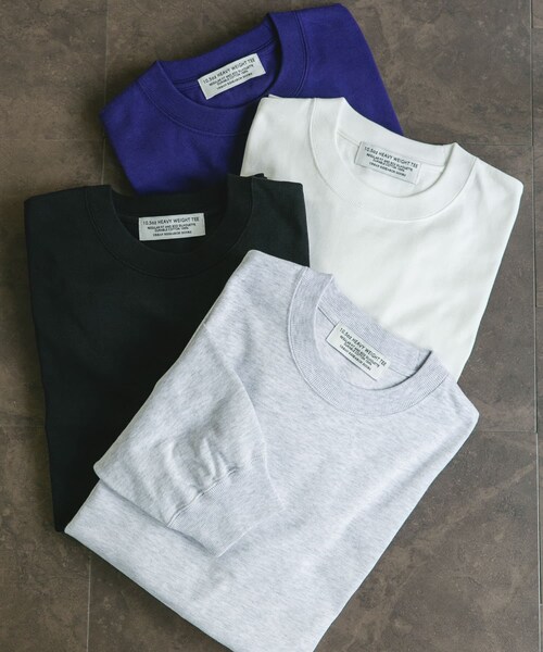 URBAN RESEARCH DOORS(アーバンリサーチドアーズ)の「10.5オンス ヘビーウェイトロングスリーブTシャツ(Tシャツ/カットソー・メンズ・WHITE/ASH GRAY/INK BLACK/PURPLE・M/L)」の12枚目の写真