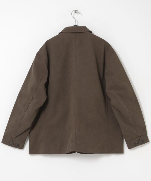 URBAN RESEARCH DOORS(アーバンリサーチドアーズ)の「フェイクスエード カーコートジャケット(テーラードジャケット・メンズ・BROWN/CHARCOAL・M/L)」の11枚目の写真