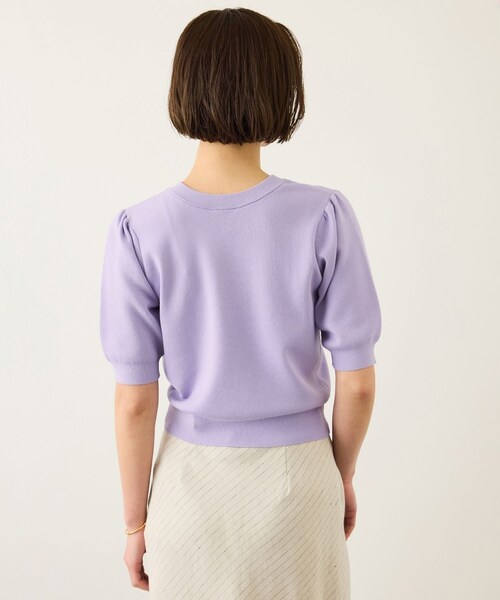 ROPE'（ロペ）の「前後2WAY 5分袖ニットプルオーバー/イージーケア（ニット/セーター・レディース・ブラック/ネイビー/ラベンダー/レッド・F）」の8枚目の写真