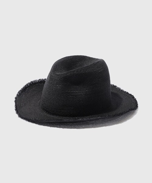 ADAM ET ROPE'(アダムエロペ)の「【KIJIMA TAKAYUKI/キジマ タカユキ】ABACA CENTER CREASE HAT(ハット・メンズ・ブラック/ベージュ・59)」の1枚目の写真