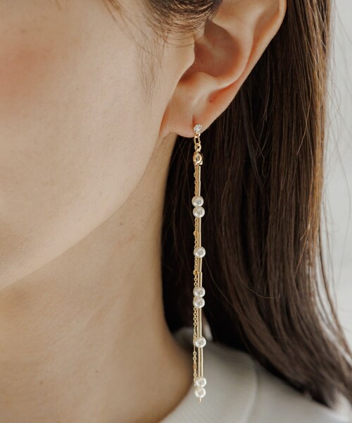 URBAN RESEARCH Sonny Label（アーバンリサーチサニーレーベル）の「スウィングパールピアス（ピアス（両耳用）・レディース・ゴールド/シルバー・one）」の7枚目の写真