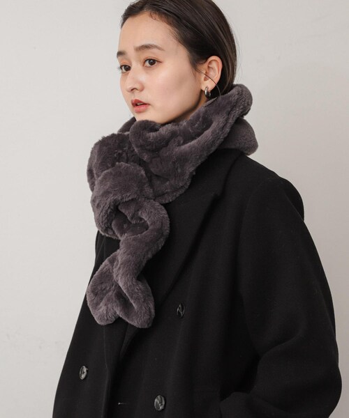 SENSE OF PLACE by URBAN RESEARCH(センスオブプレイスバイアーバンリサーチ)の「ウェーブティペット(マフラー・レディース・IVORY/CHARCOAL/BROWN・one)」の16枚目の写真