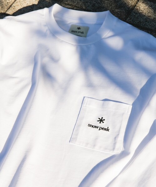 URBAN RESEARCH DOORS(アーバンリサーチドアーズ)の「『別注』Snow Peak Apparel×DOORS POCKET LOGO LONG-SLEEVE T-SHIRTS(Tシャツ/カットソー・メンズ・WHITE/BLUEGRAY/FOLIAGE/CHARCOAL・M/L/XL)」の8枚目の写真