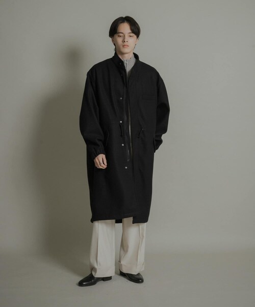 SENSE OF PLACE by URBAN RESEARCH（センスオブプレイスバイアーバンリサーチ）の「『UR TECH』 カットメルトンモッズコート（モッズコート・メンズ・BLACK/KHAKI・M/L）」の18枚目の写真