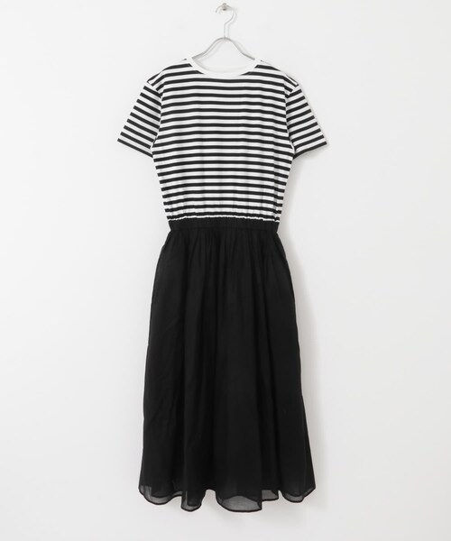 URBAN RESEARCH DOORS(アーバンリサーチドアーズ)の「『UR TECH』ボイルカットドッキングワンピース(ワンピース・レディース・BORDER/PINK/CHARCOAL・M)」の12枚目の写真