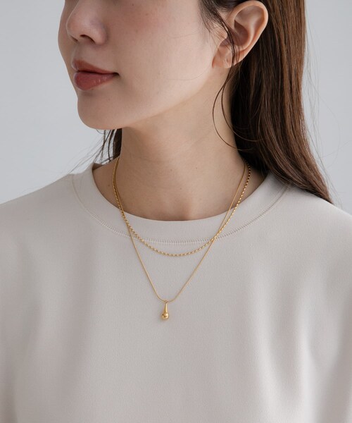 URBAN RESEARCH Sonny Label（アーバンリサーチサニーレーベル）の「ステンレス二連ドロップネックレス（ネックレス・レディース・シルバー/ゴールド・One）」の9枚目の写真