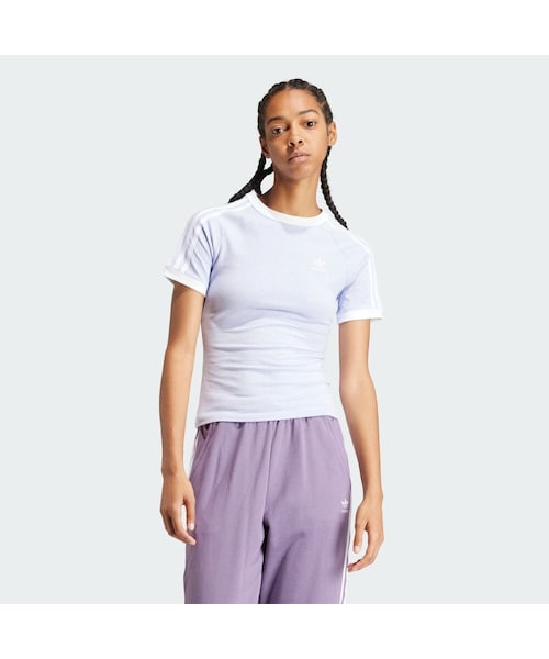 adidas - adidas スリーストライプス　スリムラグラン　半袖　Tシャツ アディダス スリーストライプス スリムラグラン半袖Tシャツ