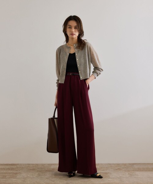 ROPE'(ロペ)の「【洗える】LEVITAクルーネックシアーカーディガン(カーディガン/ボレロ・レディース・ブラック/ベージュ系・F)」の21枚目の写真