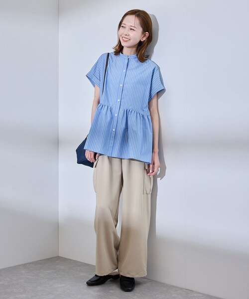 ROPE' PICNIC（ロペピクニック）の「【UVカット・接触冷感・イージーケア】イージーカーゴパンツ（カーゴパンツ・レディース・ブラック/グレー/ベージュ/ネイビー・36/38/40）」の22枚目の写真