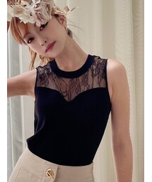 RESEXXY | レース切替ニットトップス(ニット/セーター)