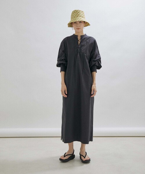 ADAM ET ROPE'(アダムエロペ)の「【La Maison de Lyllis(メゾンドリリス)】BROCKEN(ハット・レディース・ブラック/イエロー・F)」の13枚目の写真