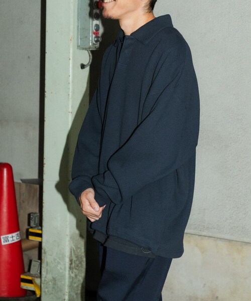 URBAN RESEARCH(アーバンリサーチ)の「『UR TECH』Wide Dad Dad TECH ポロプルオーバー(ポロシャツ・メンズ・D.NAVY/CHARCOAL・1/2)」の18枚目の写真