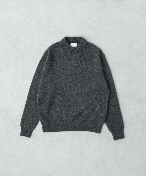 URBAN RESEARCH（アーバンリサーチ）の「new basic　CASHMERE SILK MOULINE CREW-NECK KNIT（ニット/セーター・メンズ・PEARL GRAY/CHARCOAL・M/L/XL）」の18枚目の写真
