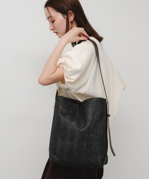 SENSE OF PLACE by URBAN RESEARCH（センスオブプレイスバイアーバンリサーチ）の「雑材マルチショルダーバッグ（ショルダーバッグ・レディース・BLACK/BEIGE・One）」の5枚目の写真