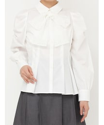 dazzlin | 2WAYボウタイタックペプラムブラウス(シャツ/ブラウス)