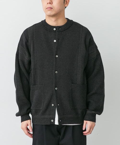 URBAN RESEARCH DOORS（アーバンリサーチドアーズ）の「YASHIKI　SHINRYO CARDIGAN（カーディガン/ボレロ・メンズ・BLACK/MIX GRAY/GREIGE・1/2）」の5枚目の写真