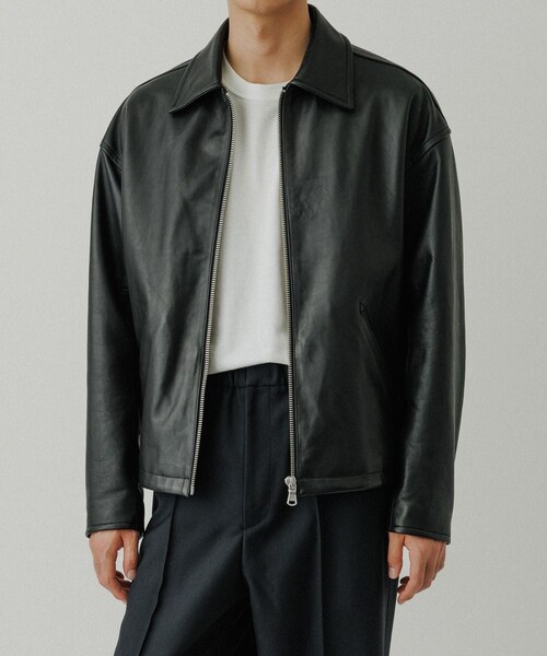 ADAM ET ROPE'（アダムエロペ）の「ラムレザー ジップアップ ブルゾン（ブルゾン・メンズ・ブラック・L/M）」の10枚目の写真
