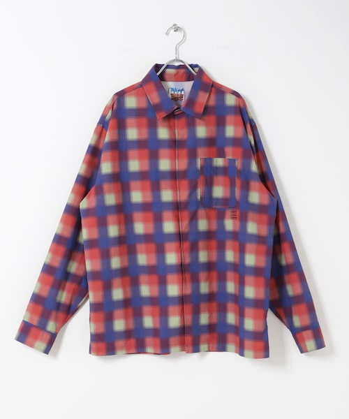 URBAN RESEARCH（アーバンリサーチ）の「CITY COUNTRY CITY　TASLAN NYLON CHECK SHIRT（シャツ/ブラウス・メンズ・BLACK/RED・L/XL）」の2枚目の写真