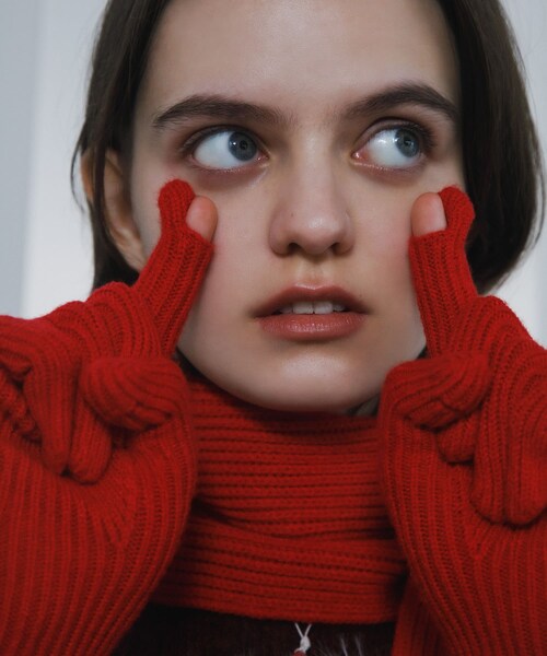 SENSE OF PLACE by URBAN RESEARCH（センスオブプレイスバイアーバンリサーチ）の「モチモチニットグローブ（ベルト・レディース・CHARCOAL/RED/GRAY・one）」の18枚目の写真