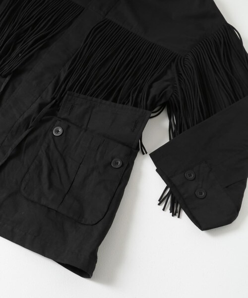 crinkle crinkle crinkle fringe M65 jacket