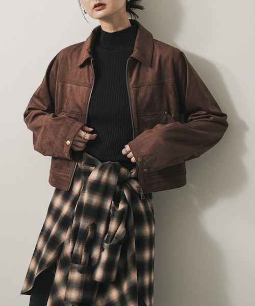 SENSE OF PLACE by URBAN RESEARCH(センスオブプレイスバイアーバンリサーチ)の「FLショートジャケット(テーラードジャケット・レディース・CAMEL/BLACK/BROWN・One)」の2枚目の写真