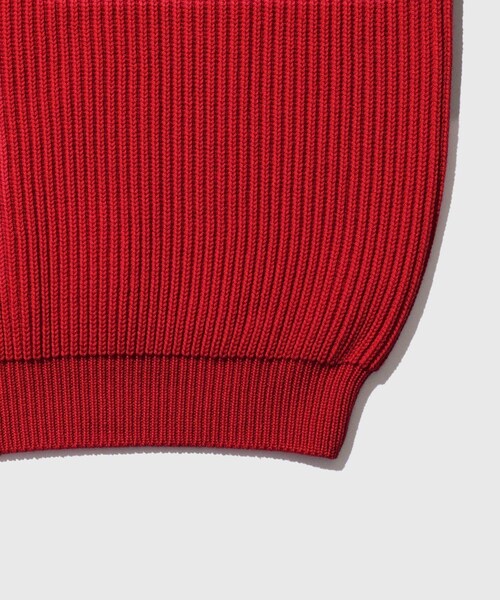 ADAM ET ROPE'（アダムエロペ）の「《別注》【BATONER/バトナー】EX SOLIDWOOL RIB SKIPPER（ニット/セーター・メンズ・ブラック/ダークブラウン/レッド・2/3/4）」の15枚目の写真