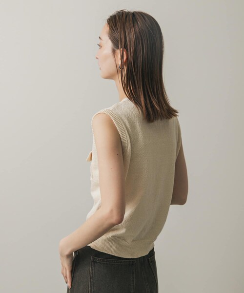 SENSE OF PLACE by URBAN RESEARCH(センスオブプレイスバイアーバンリサーチ)の「メタルボタンポケットベスト(ベスト・レディース・L.BLUE/BLACK/IVORY/BROWN・one)」の7枚目の写真