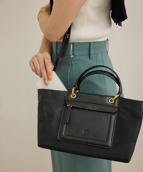 ROPE'(ロペ)の「チュールメッシュ2WAYミニバッグ(ハンドバッグ・レディース・ブラック/オリーブ・F)」の20枚目の写真