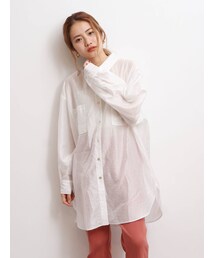 Ungrid | シアーミドル丈シャツ(シャツ/ブラウス)