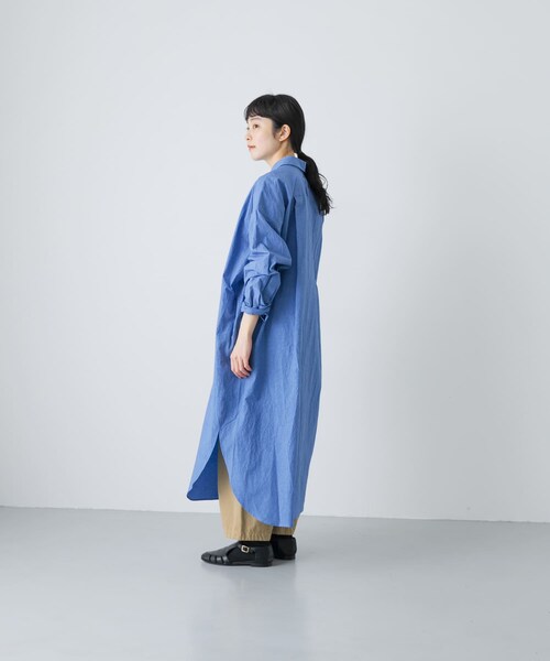 かぐれ（カグレ）の「ワイドシャツワンピース（ワンピース・レディース・BLUE/L/BEIGE・Free）」の18枚目の写真