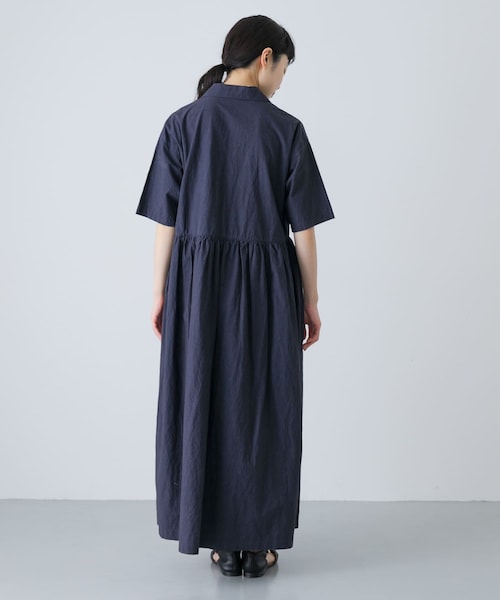 かぐれ（カグレ）の「オープンカラーシャツワンピース（ワンピース・レディース・NAVY/BLACK・Free）」の13枚目の写真