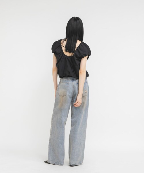 KBF（ケイビーエフ）の「マッドクラッシュデニム（デニムパンツ・レディース・KHAKI/BLUE・36/38）」の18枚目の写真