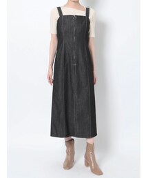 LAGUNAMOON | ZIPIラインデニムジャンパースカート(ワンピース)