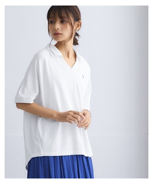 nissen（ニッセン）の「【U.S. POLO ASSN.】スキッパーポロシャツ（ポロシャツ・レディース・黒/オフホワイト/モスグリーン/杢グレー・S/M/L/LL/3L/4L/5L/6L）」の7枚目の写真