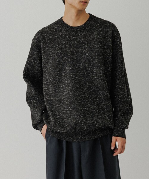 ADAM ET ROPE'（アダムエロペ）の「リネン ミックス リバーシブルニット（ニット/セーター・メンズ・ブラック系/ダークブラウン系/グリーン・L/M）」の2枚目の写真