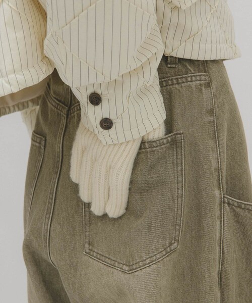 KBF（ケイビーエフ）の「リブニットグローブ（ベルト・レディース・IVORY/L.BLUE/BROWN・one）」の9枚目の写真