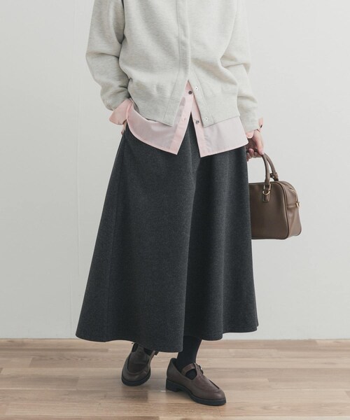 URBAN RESEARCH DOORS（アーバンリサーチドアーズ）の「カットギャザースカート（スカート・レディース・L.GRAY/MOCHA/CHARCOAL・Free）」の2枚目の写真