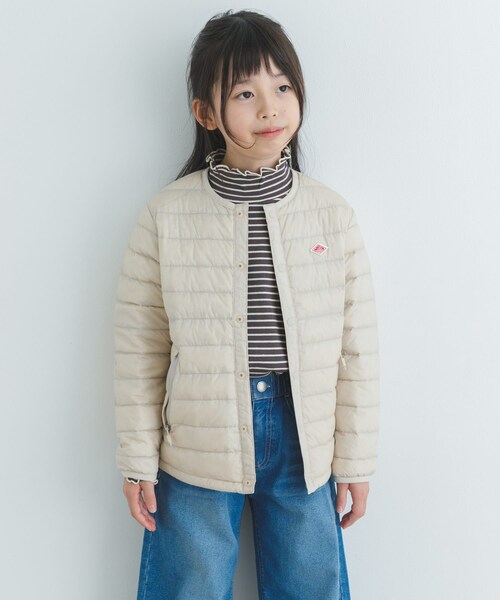URBAN RESEARCH DOORS（アーバンリサーチドアーズ）の「DANTON　INNER DOWN CREW-NECK JACKET(KIDS)（ダウンジャケット/コート・キッズ・BLACK/OYSTER・115/135）」の4枚目の写真