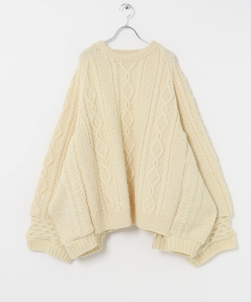 THE GOODLAND MARKET（ザグッドランドマーケット）の「77circa　make wide fisherman sweater（ニット/セーター・レディース・off1/off2/off3・one）」の3枚目の写真