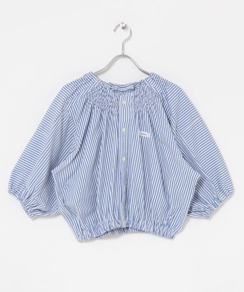 THE GOODLAND MARKET（ザグッドランドマーケット）の「77circa　make shirring neck shirt（シャツ/ブラウス・レディース・stripe 1/stripe 2/stripe 3/stripe 4/stripe 5/stripe 6/stripe 7/stripe 8・One）」の4枚目の写真