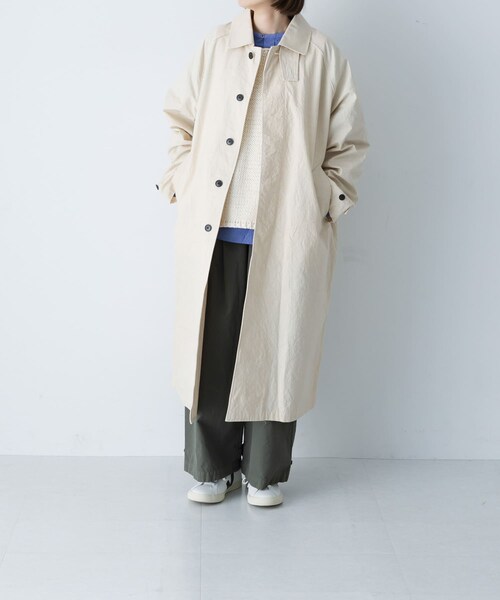 かぐれ(カグレ)の「コットンバルコート(ステンカラーコート・レディース・IVORY/BEIGE/BLACK・Free)」の9枚目の写真