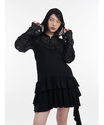 jouetie | ギャザースリーブレースフーディ(Tシャツ/カットソー)