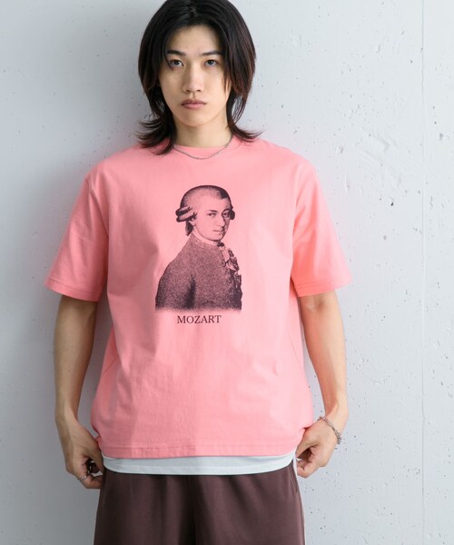 SENSE OF PLACE by URBAN RESEARCH(センスオブプレイスバイアーバンリサーチ)の「ヴィンテージライクTシャツ(モーツァルト)(Tシャツ/カットソー・メンズ・PINK/BLACK・M/L)」の16枚目の写真