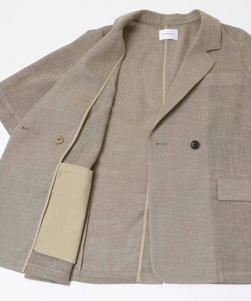URBAN RESEARCH(アーバンリサーチ)の「シアーメッシュハーフスリーブジャケット(テーラードジャケット・レディース・BEIGE/D.NAVY・Free)」の15枚目の写真