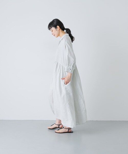 かぐれ（カグレ）の「Honnete　GATHERED DRESS（ワンピース・レディース・SILVER/BLUE/NOIR・One）」の15枚目の写真